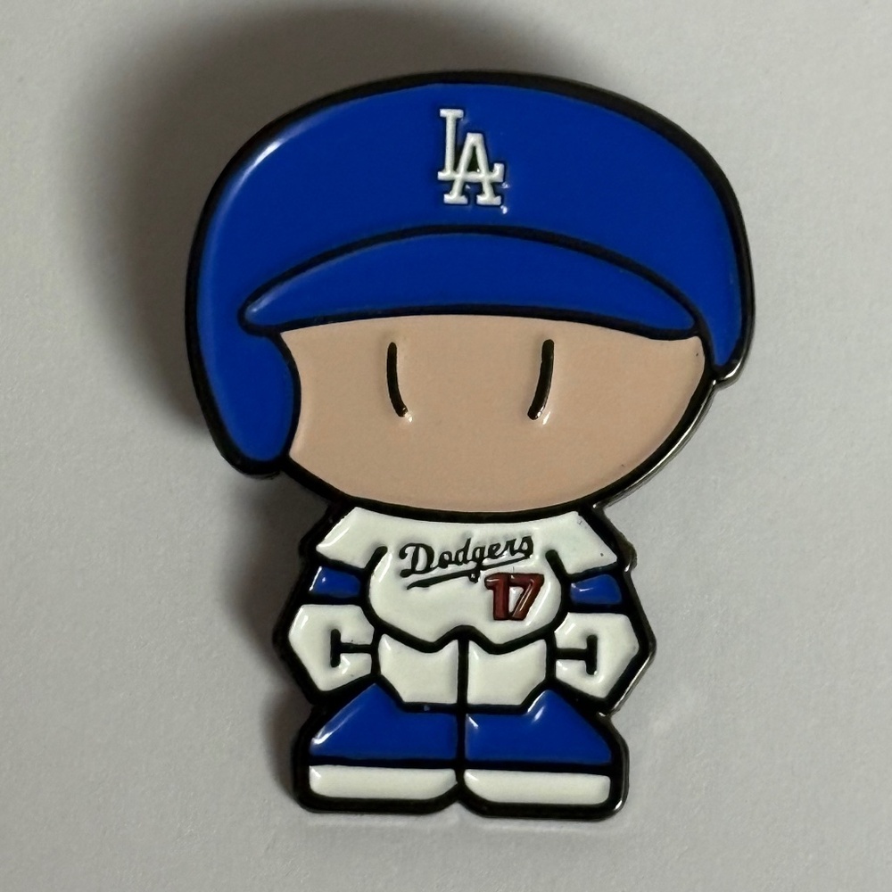 LA Dodgers Ohtani 17 Hat Pin Chibi Pins Fitted New Era Hats Bag Blue White